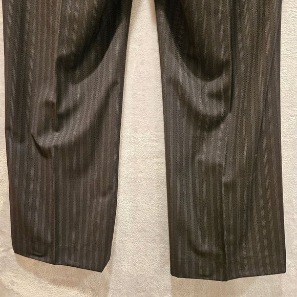 Semantiks Suit Womens 12 Gray Stripes 2 Button notched Jacket Straight Leg Caree - Picture 14 of 16